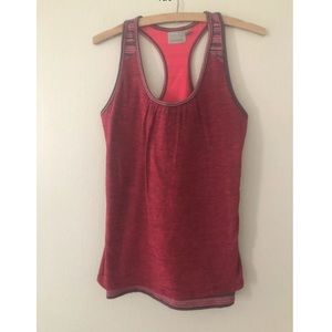 EUC!! Athleta Royal Pigeon Layered Cinch Top Large